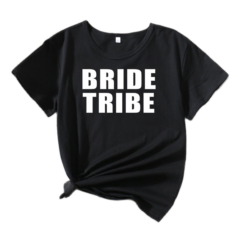 Kvinder Fritid Brudetribe Grafik T-shirt Stilla