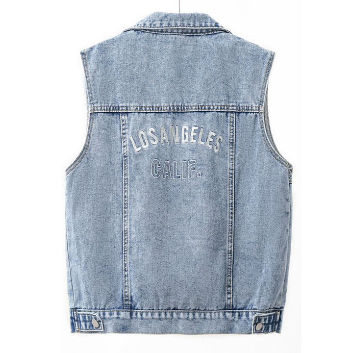 Dame afslappet denimvest med frynser og praktiske lommer Stilla