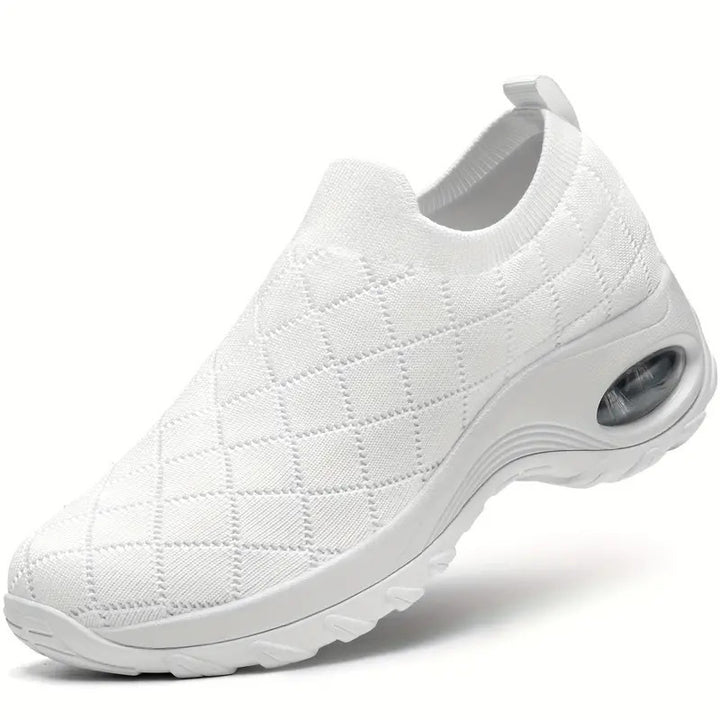 Dame Komfortable Slip-On Sneakers med åndbar strikstruktur Stilla