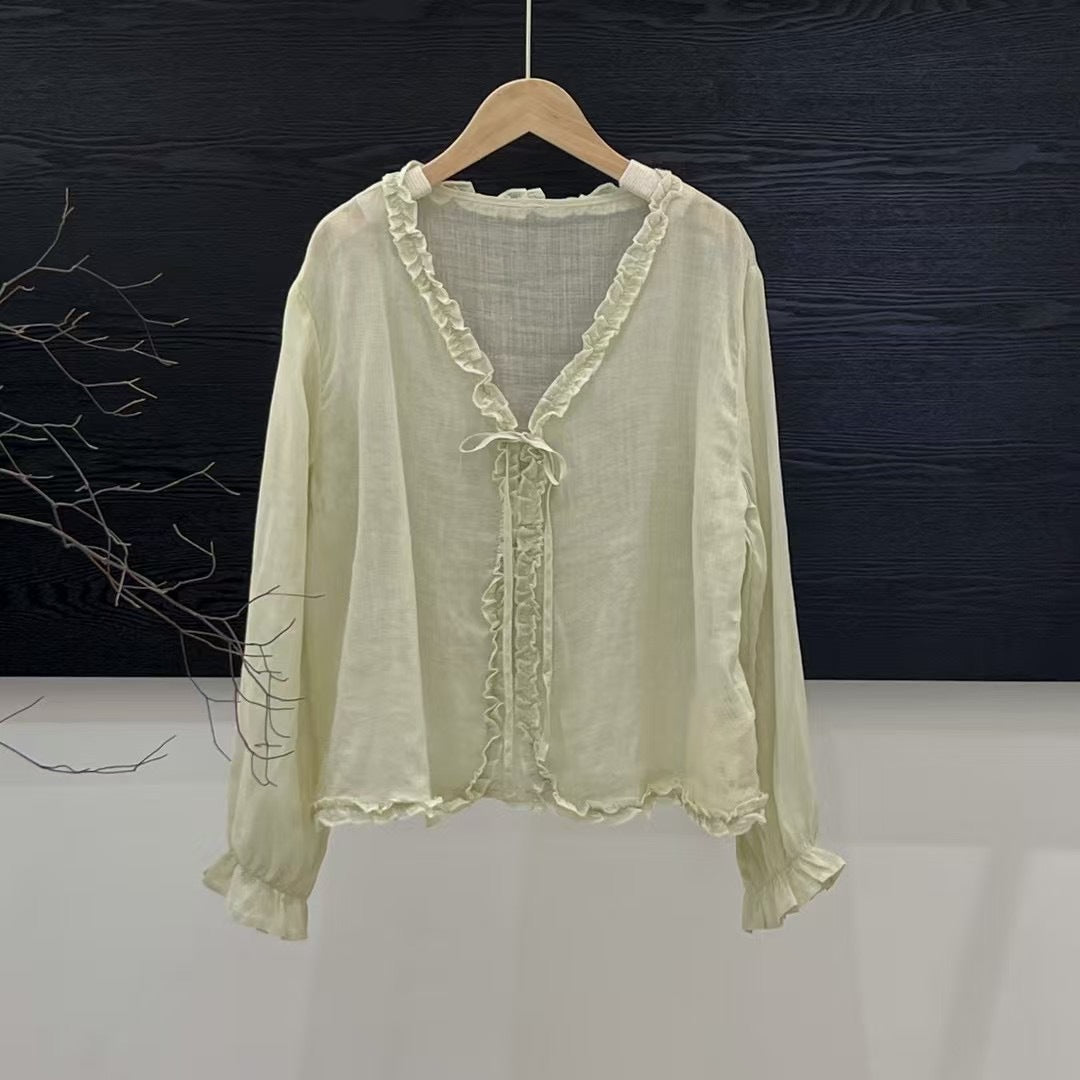 Femme Rynket let Bluse Stilla