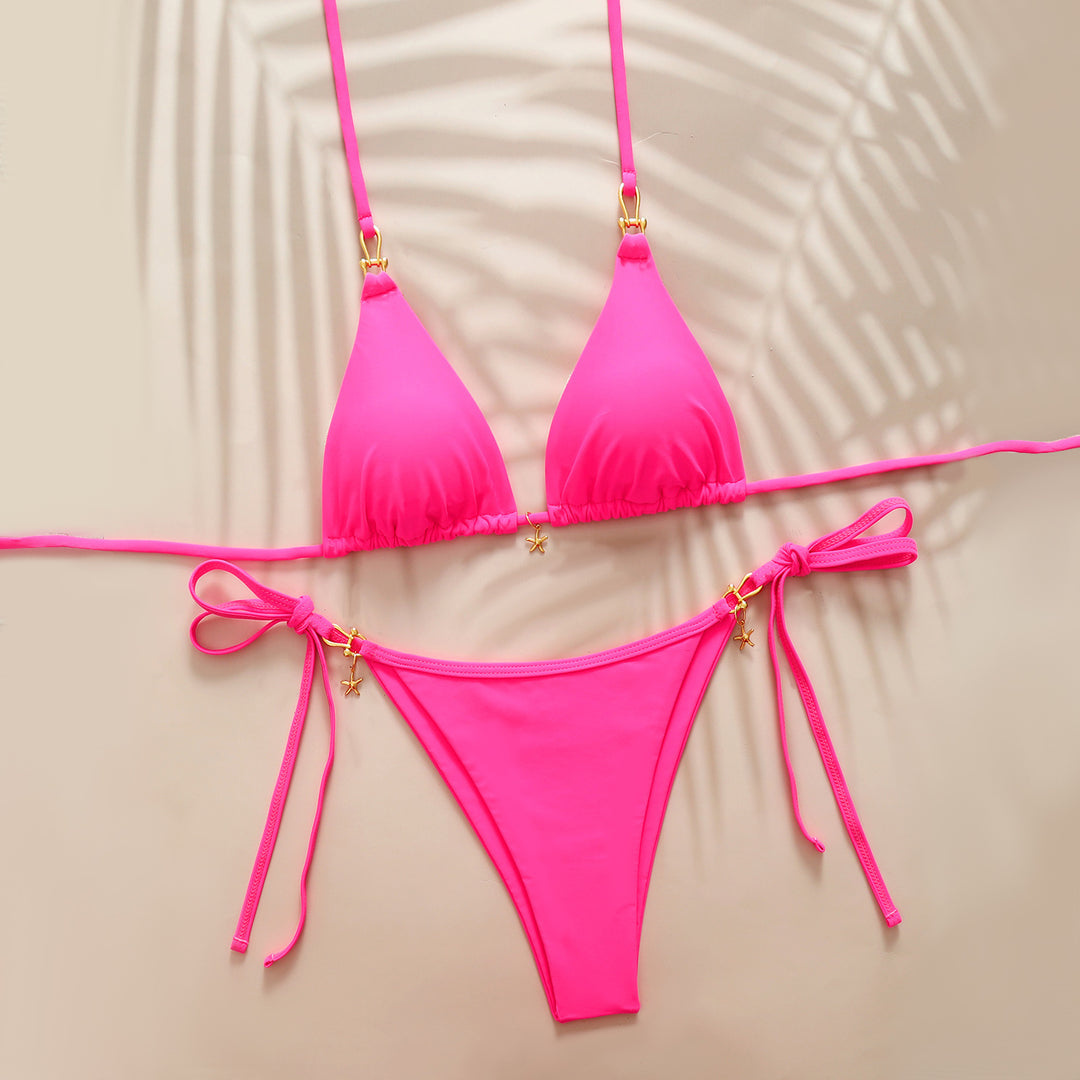 Dame Triangel-Bikini med raffinerede detaljer Skovae