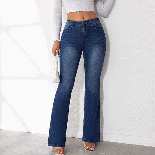 Kvinder Højtaljede Bootcut Jeans Stilla