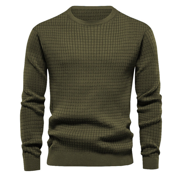 Herrer elegant strikpullover med struktureret design Stilla