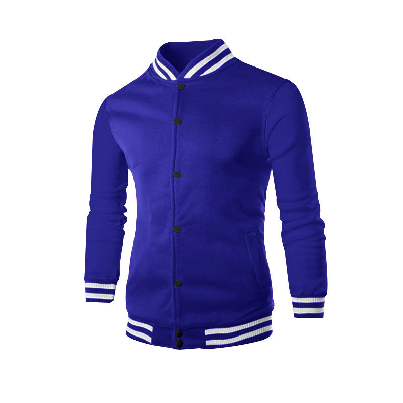 Herrer Sporty Collegejakke med moderne snit og kontrasterende ribkanter Stilla