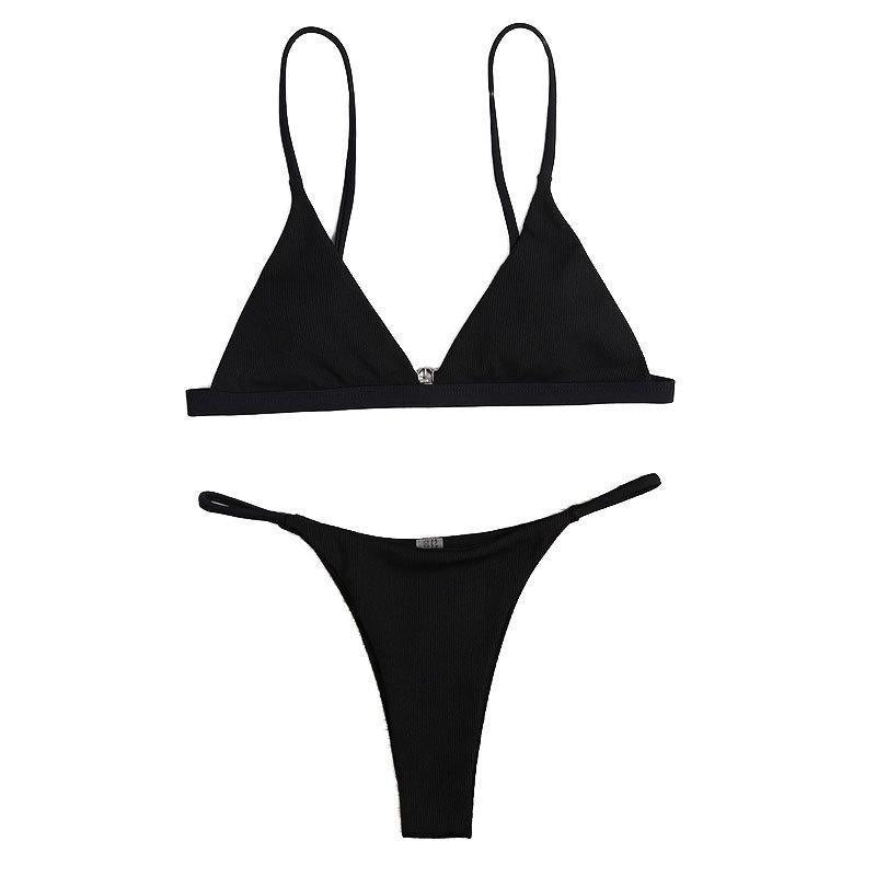 Dame triangel bikini top med justerbare stropper Skovae