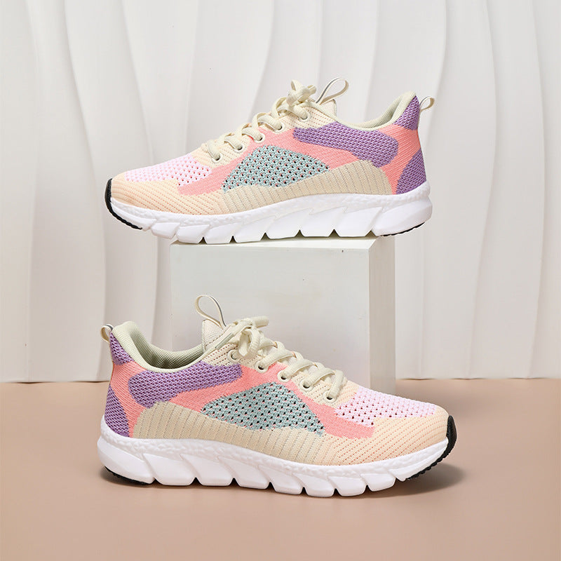 Damernes sporty strik-sneakers med åndbar mesh-overflade og støddæmpende sål Stilla