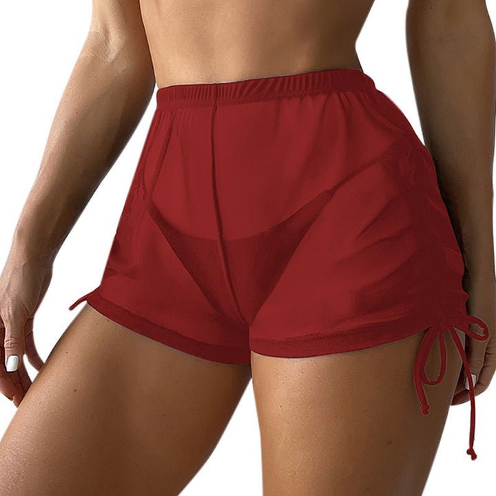 Dame Sporty shorts med legende rynkedetaljer Skovae