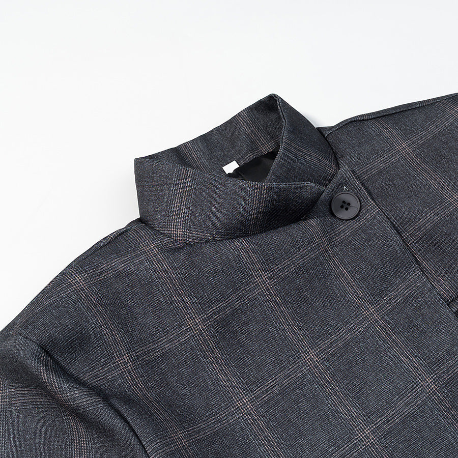 Kvindernes designer blazer med urban ternet mønster Stilla