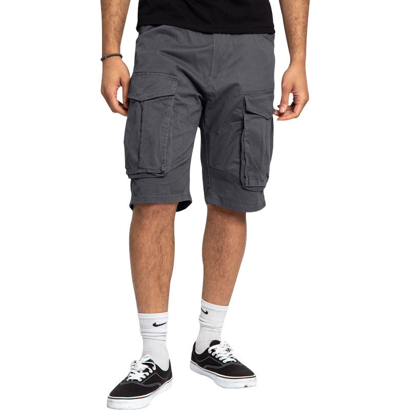 Herrer nan Cargoshorts med store klaplommer, lige ben og løs knælængde Skovae