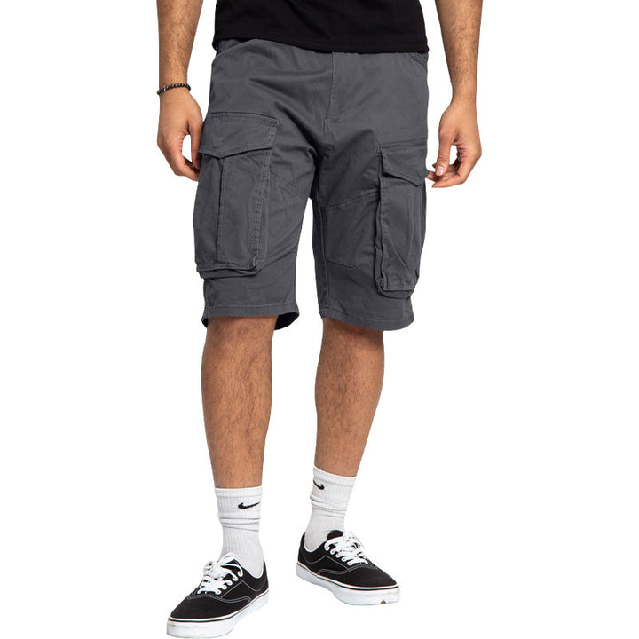 Herrer nan Cargoshorts med store klaplommer, lige ben og løs knælængde Skovae