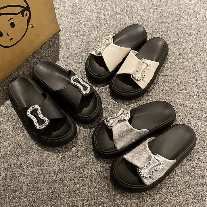 Dame Glamourøse Wellness-Slipper med glitrende detaljer Stilla