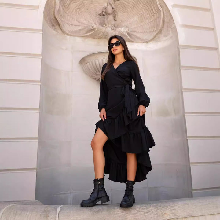 Dame High-Low Ruffle Viskestykke Stilla