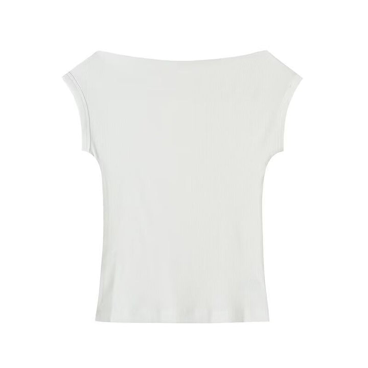 Dame raffineret top med bred pasform og moderne detaljer Skovae