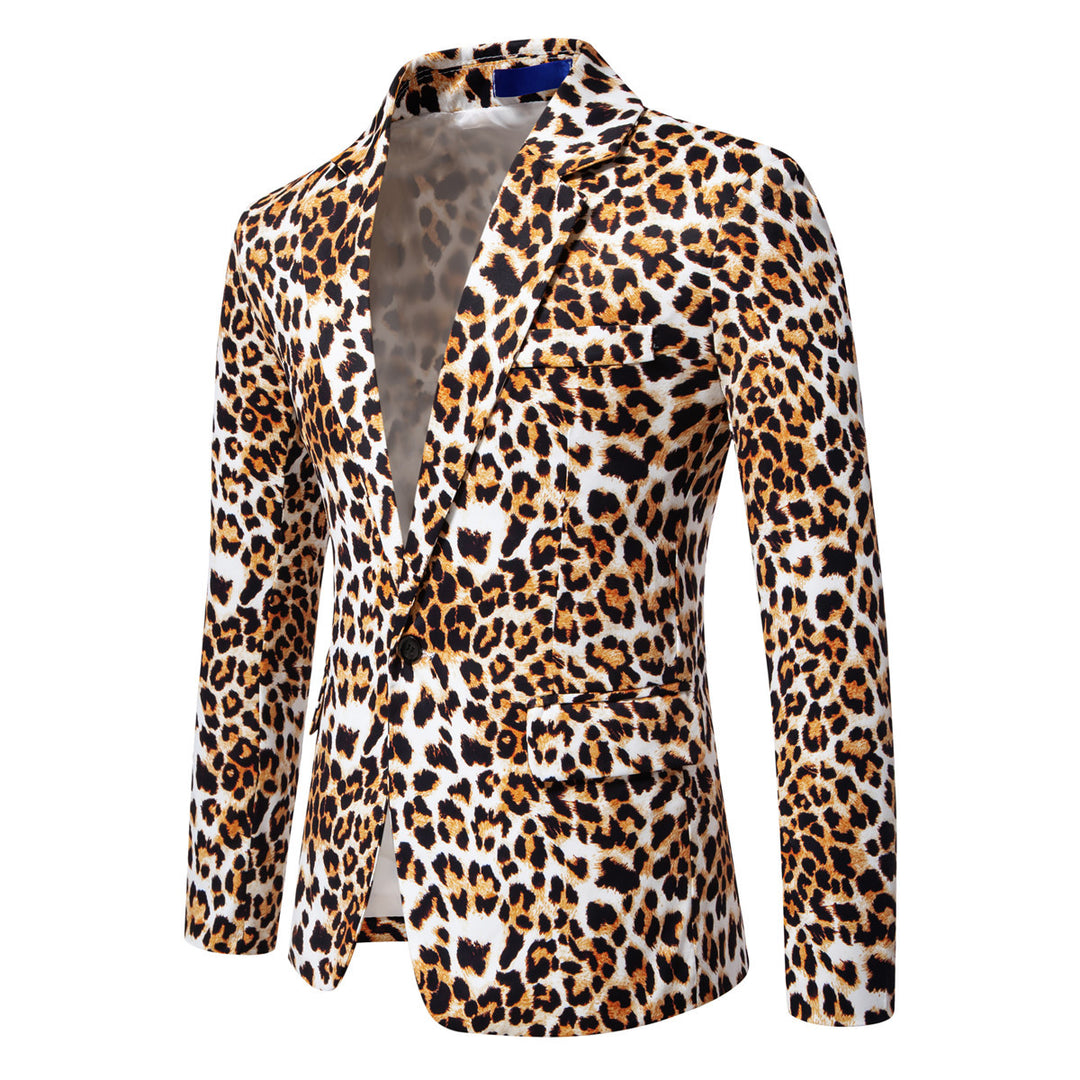 Herrer Statement Leopardmønster Blazer Stilla