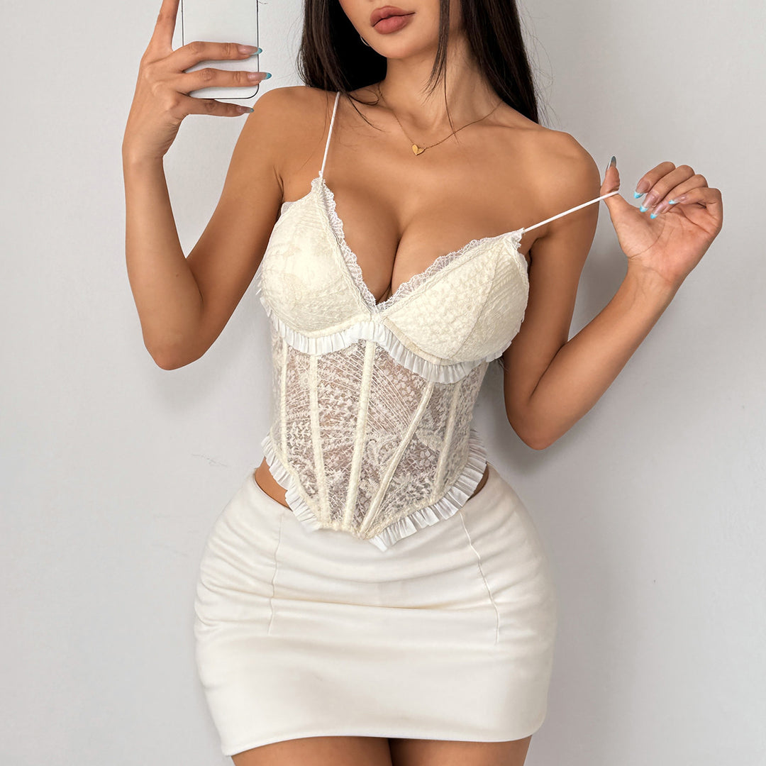 Dame spids-bustier med justerbare stropper Stilla