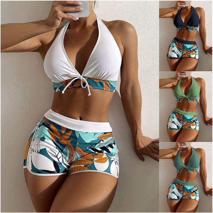 Dame Sporty bikini sæt med blomsterdesign Skovae