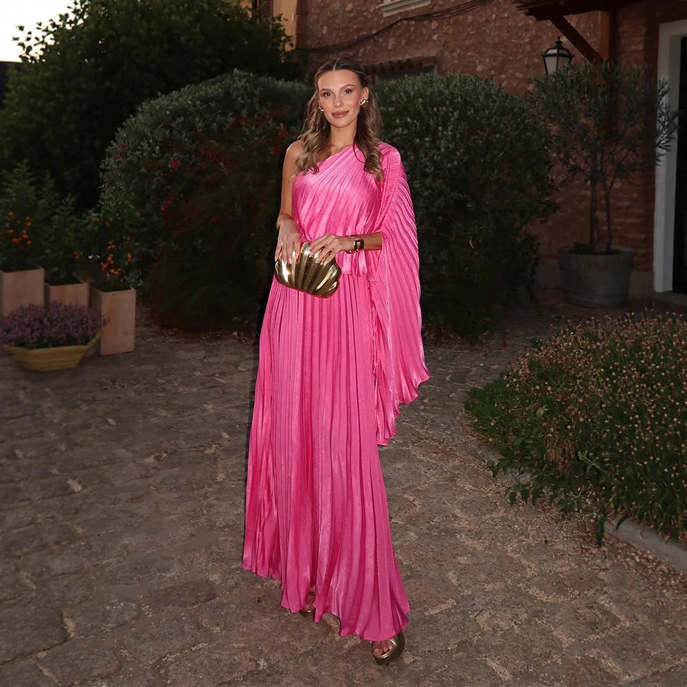 Dame off-shoulder Maxi-kjole med raffineret drapering og elegant design Stilla