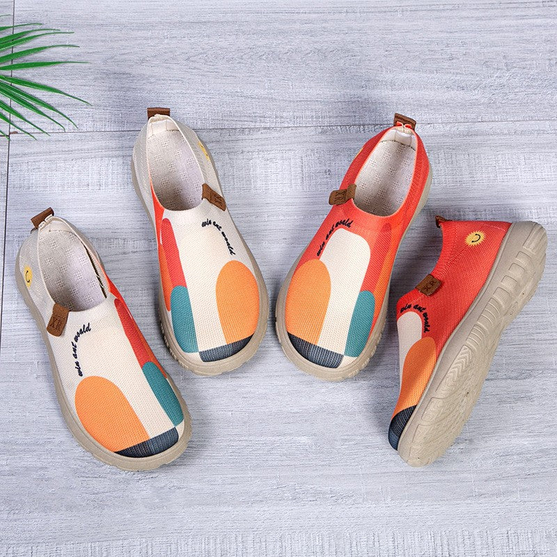 Femme Canvas Slip-On Sneakers med behagelig elastisk pasform Stilla