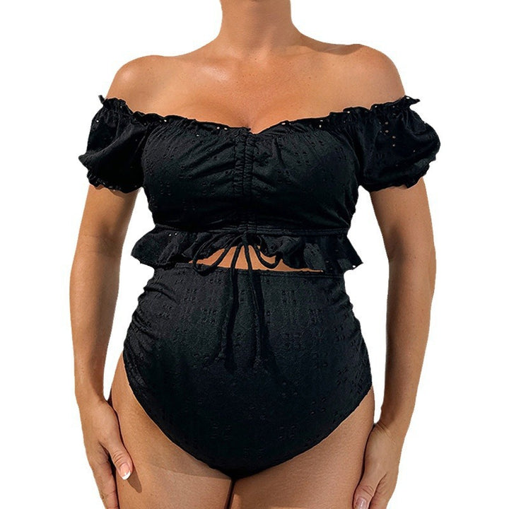 Dame Tankini-sæt med off-shoulder top og høj talje trusser Skovae