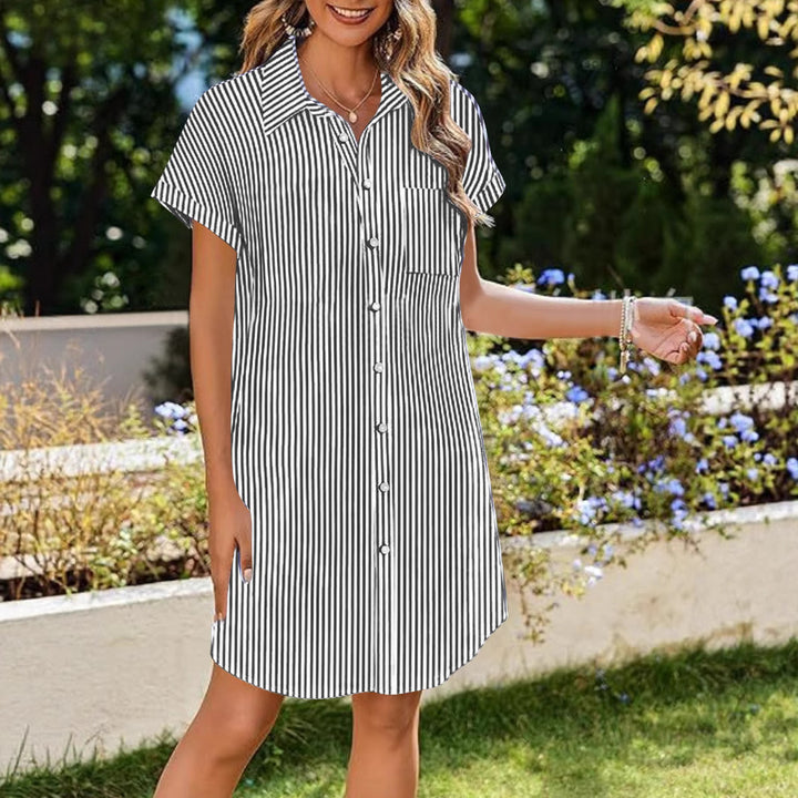 Dame Casual Button-Up Skjortekjole Stilla