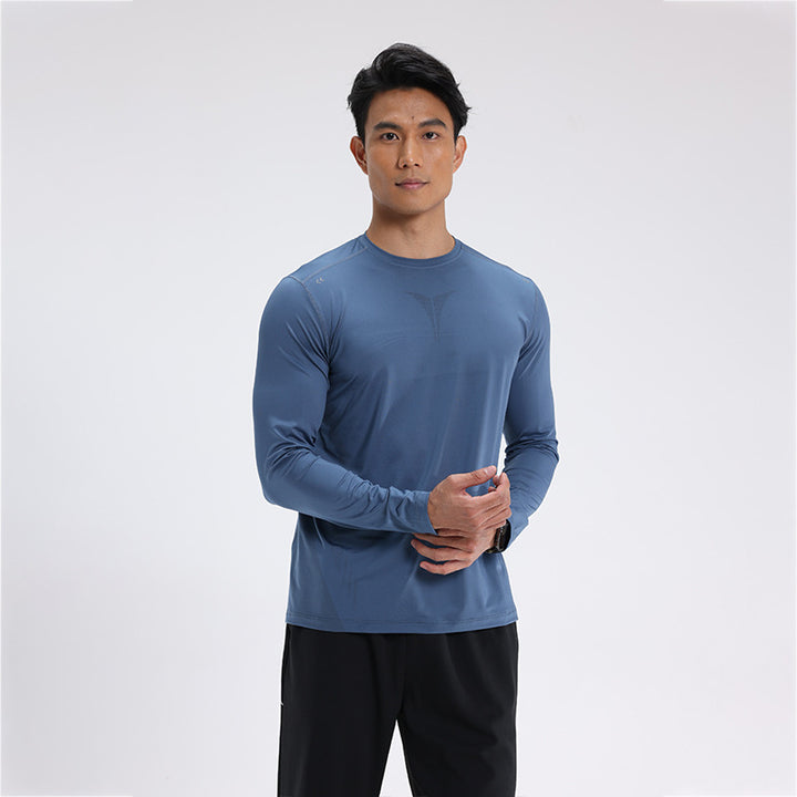 Herrer Sporty Langærmet T-shirt med åndbare indsatser og fugtregulerende materiale Stilla
