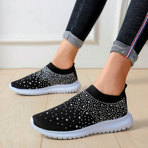 Dame Sportliche Glitter Sneakers Stilla