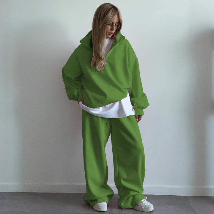 Kvinder casual fleece top og komfortable joggingbukser sæt Skovae