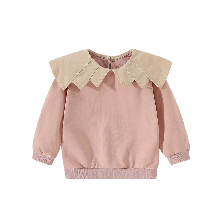 Pige Stilfuld Sweatshirt med Dramatisk Krave Stilla