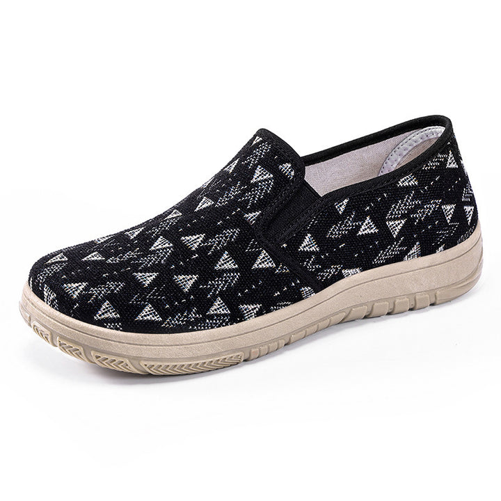 Femme Slip-On Fritid Sneakers med geometrisk mønster og komfort sål Stilla