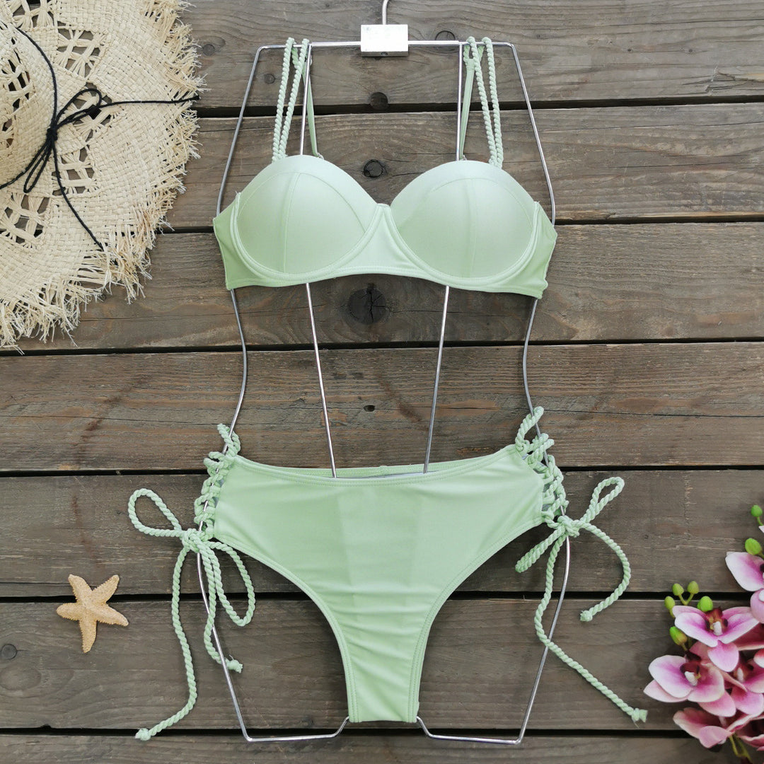 Damer Bikini-sæt med justerbare stropper og sidelommer detaljer Stilla