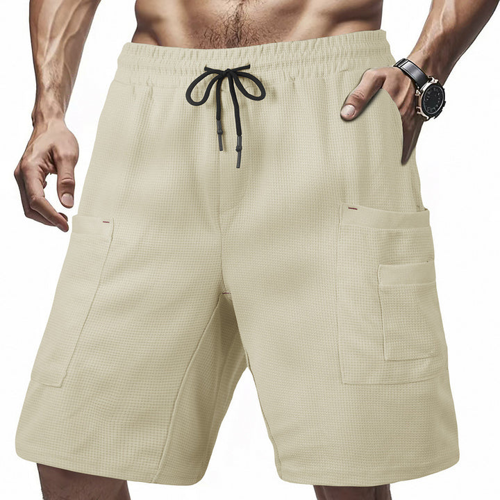 Herre cargo-shorts med multifunktionelle lommer og elastisk talje Stilla