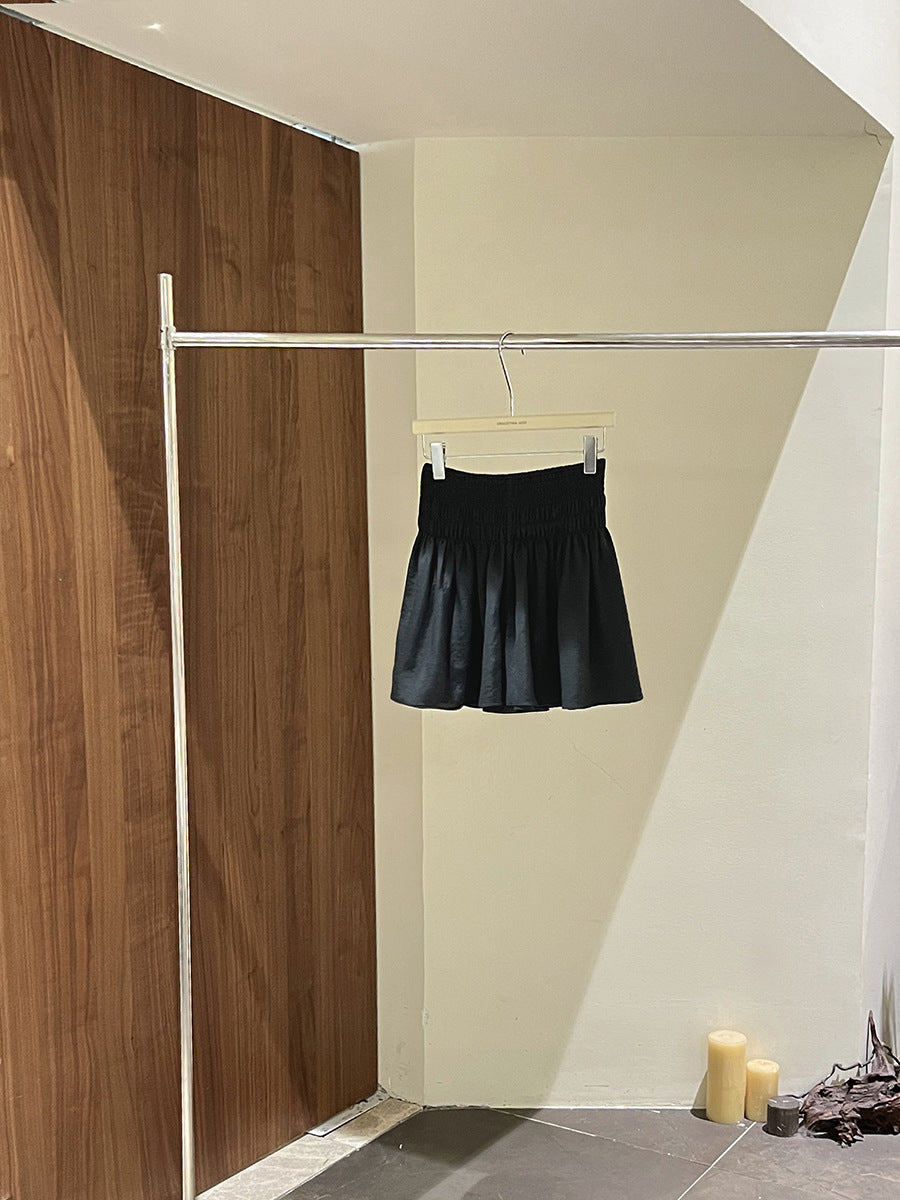 Dame Casual Mini Skirt med elastisk talje og voluminøst snit Stilla