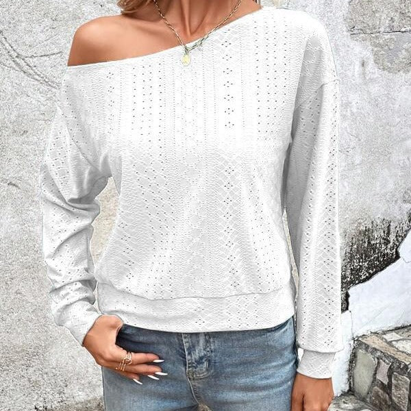Damer Oversized Løs Strikpullover Stilla