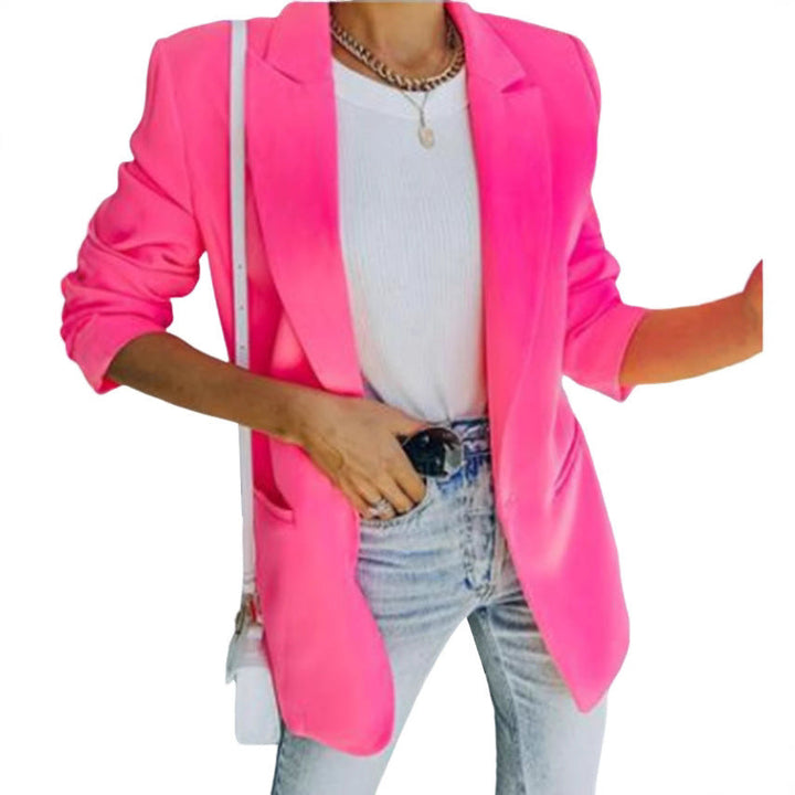 Dame Elegant Oversized Blazer med Struktureret Snit og Lette Detaljer Skovae