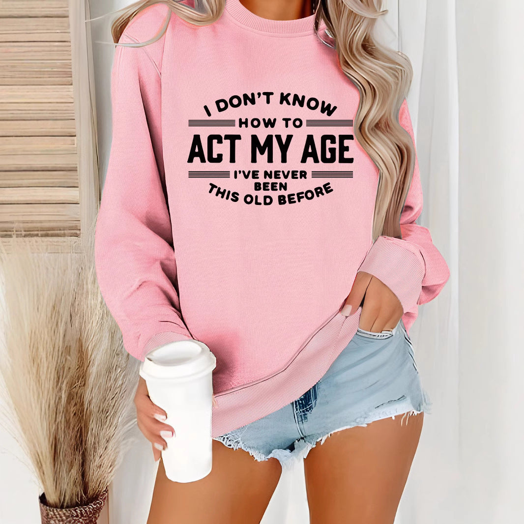 Kvinders sweatshirt med humoristisk print og afslappet pasform Stilla