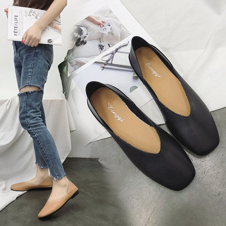 Dame elegante Ballerinas med raffineret firkantet hæl-design Stilla