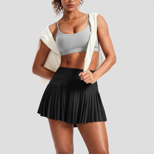 Dame Sporty Plisseret Skirt med integrerede Shorts Skovae