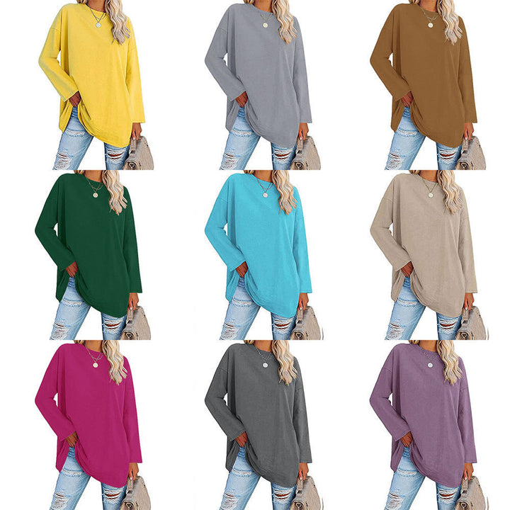 Dame Oversized Langærmet T-shirt med afslappet snit Stilla