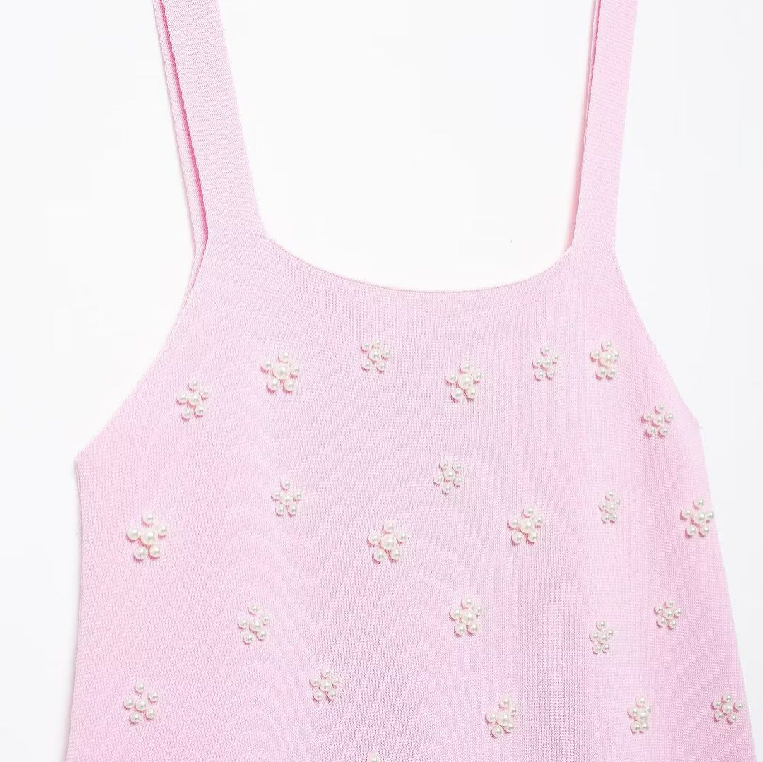 Femme Floral Broderet Slip Kjole Stilla