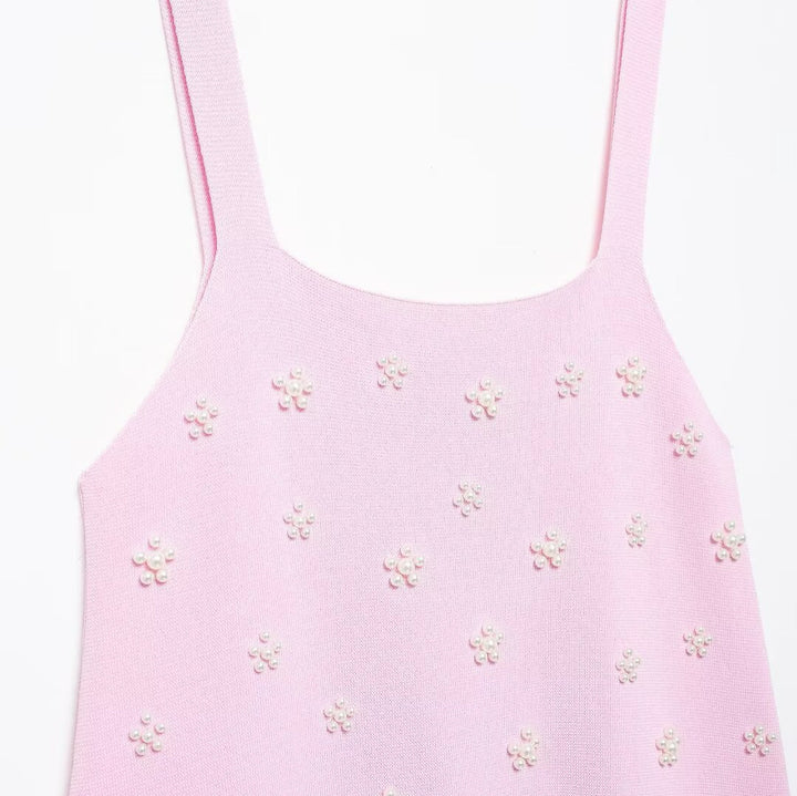 Femme Floral Broderet Slip Kjole Stilla