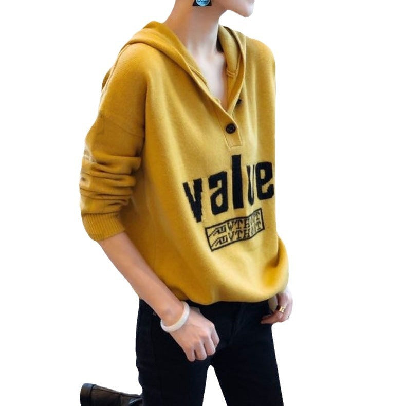 Femme Cozy Hoodie Sweatshirt med unikt knapdetalje Stilla