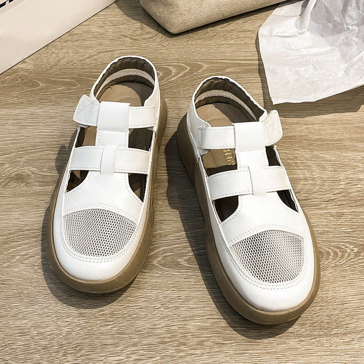 Dame fritids-sandaler med åndbar mesh-overflade og justerbar velcro Stilla