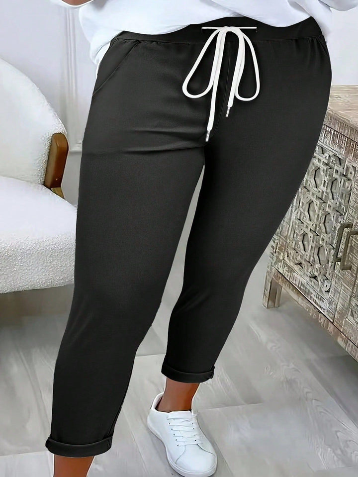 Dame Relaxed Fit Justerbar Talje Bukser Stilla