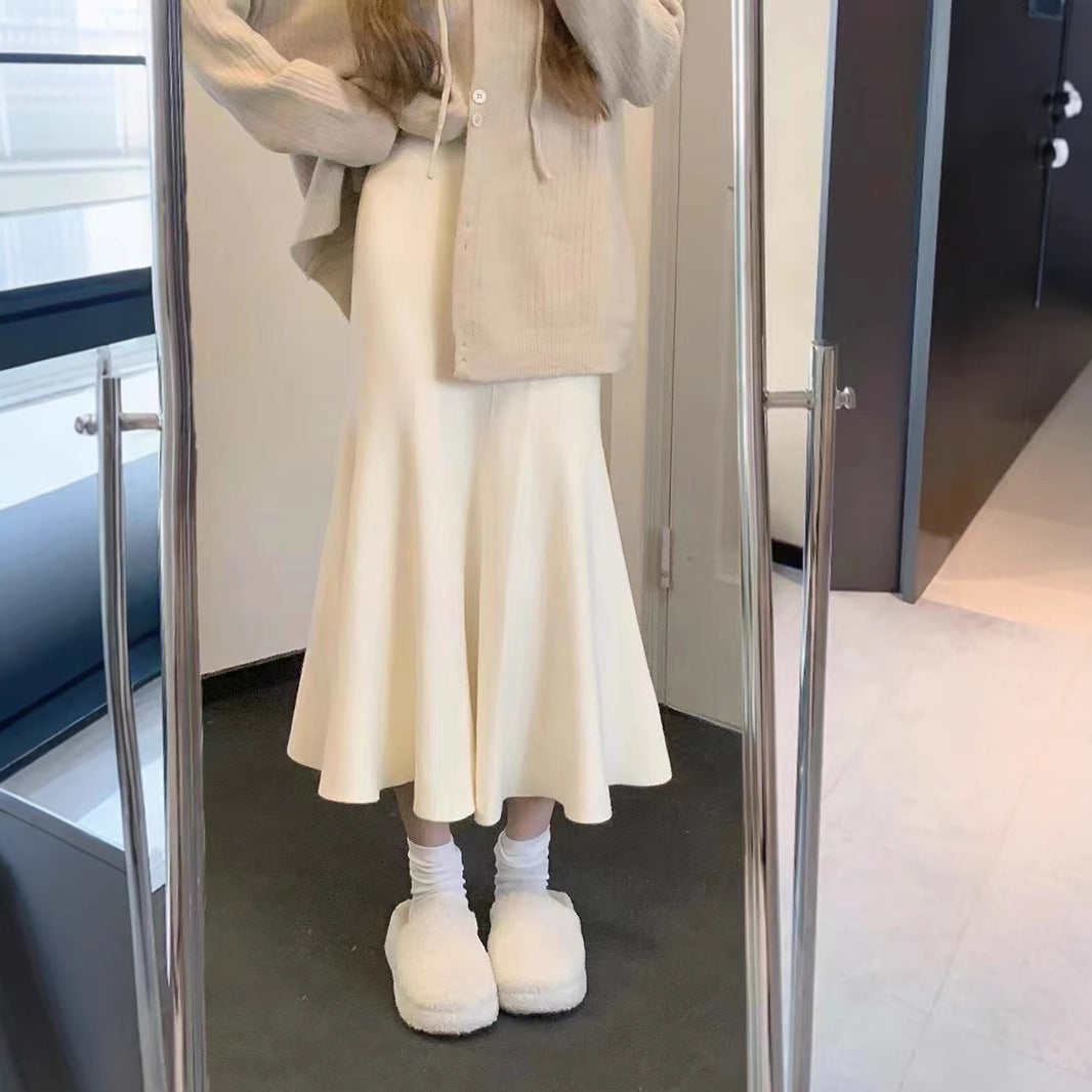 Dame Elegant Cardigan Sæt med Kontrast Detaljer og Knap Lukning Stilla