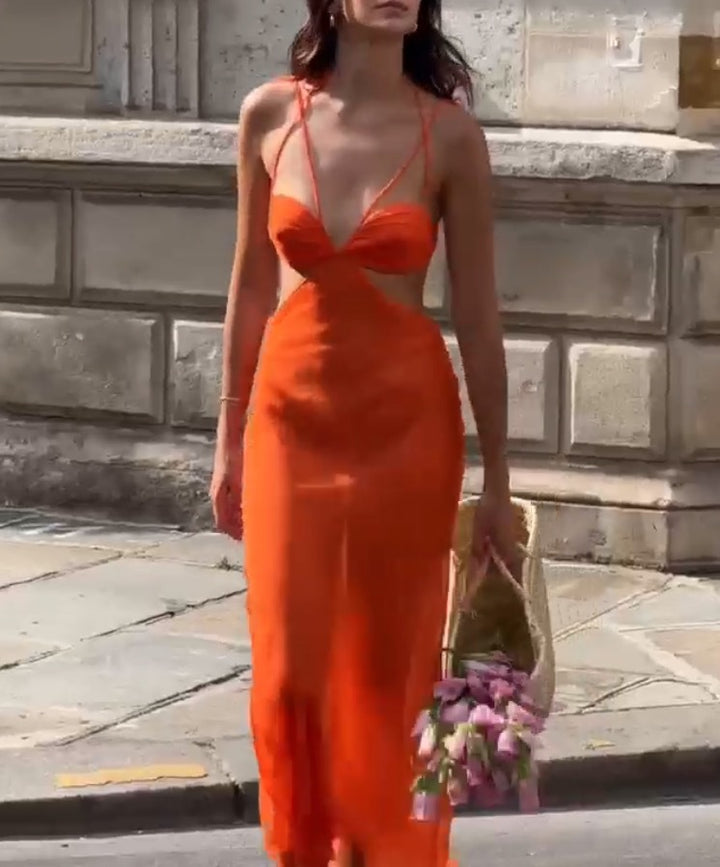 Dame Cut-Out Maxi Kjole