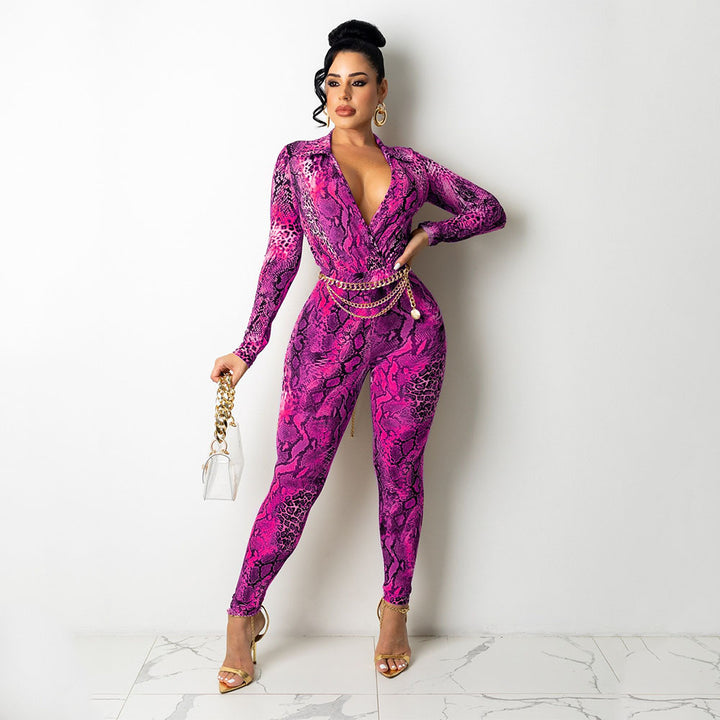 Dame Exotisk Dyreprint Bodystocking Stilla