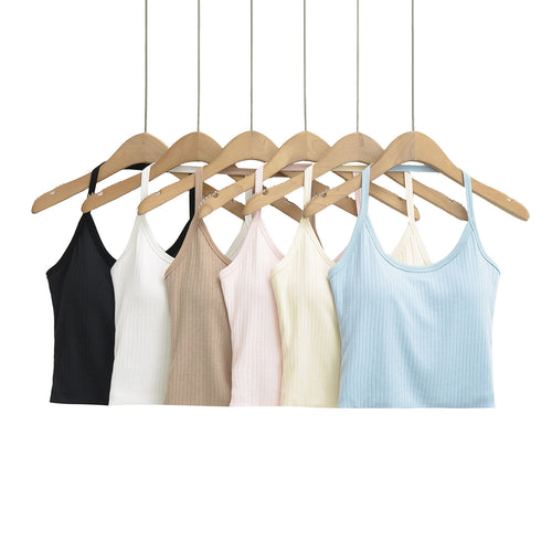 Dame Sporty Tanktop med fin ribstruktur og racerback-design Stilla