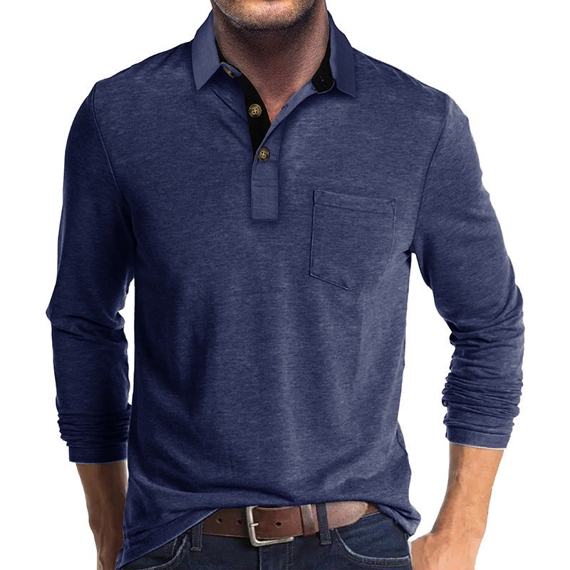 Herrer Langærmet Poloshirt Stilla