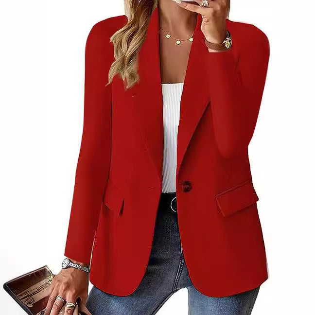 Dame elegant blazer med smal silhuet og funktionelle lommer Stilla