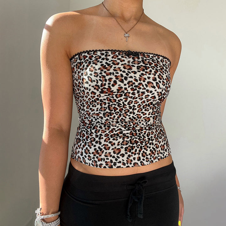 Dame Bandeau Top i moderne Leo-design Stilla